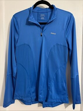 Reebok Royal Blue Reflective Half-Zip Pullover